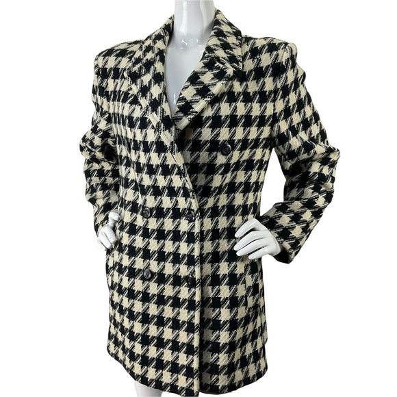Pendleton Jackets & Blazers - Pendleton Coat Womens Vintage Sz 14 100% Virgin Wool Double Breasted Houndstooth